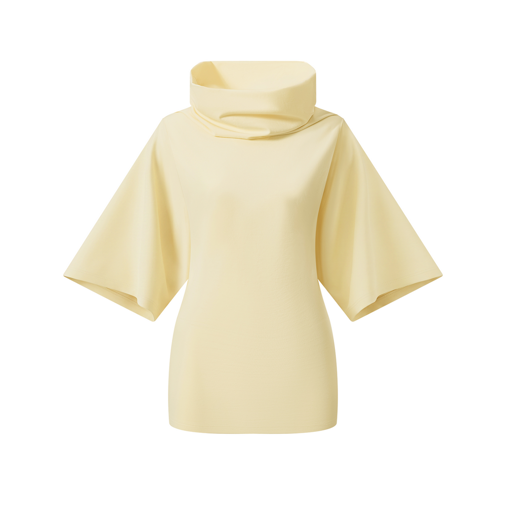 Gracefully Unbothered Batwing Turtleneck Top