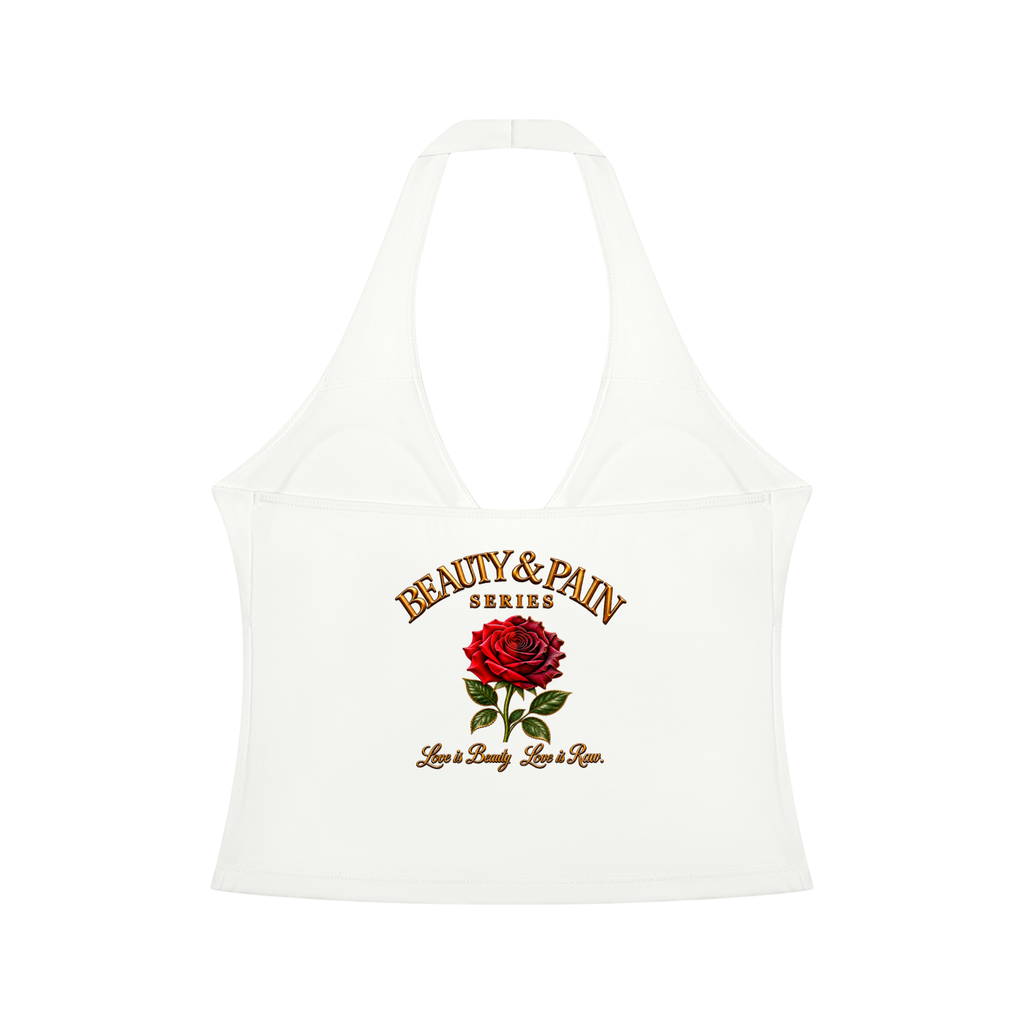 Fearless Bloom Runched Halter Yoga Tank Top