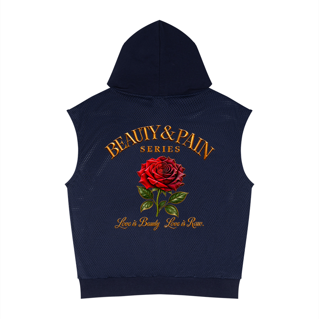 Built Different Panel Mesh Sleeveless Hoodie