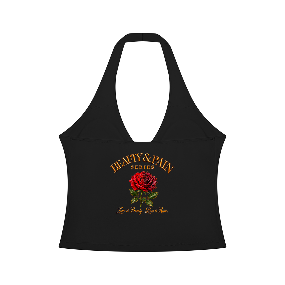 Fearless Bloom Runched Halter Yoga Tank Top