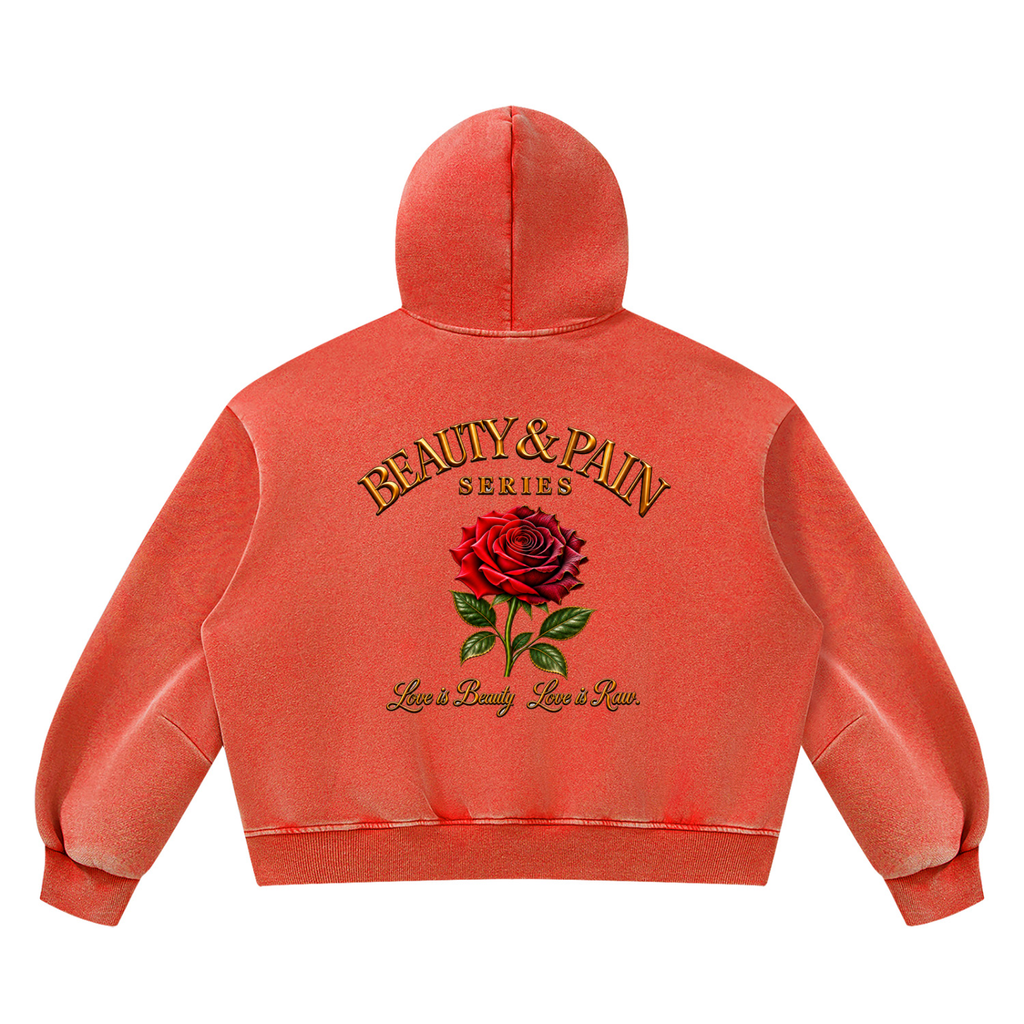 Raw Identity Vintage Wash Boxy Fleece Hoodie