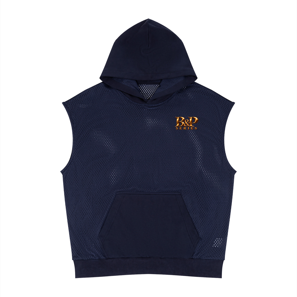 Built Different Panel Mesh Sleeveless Hoodie