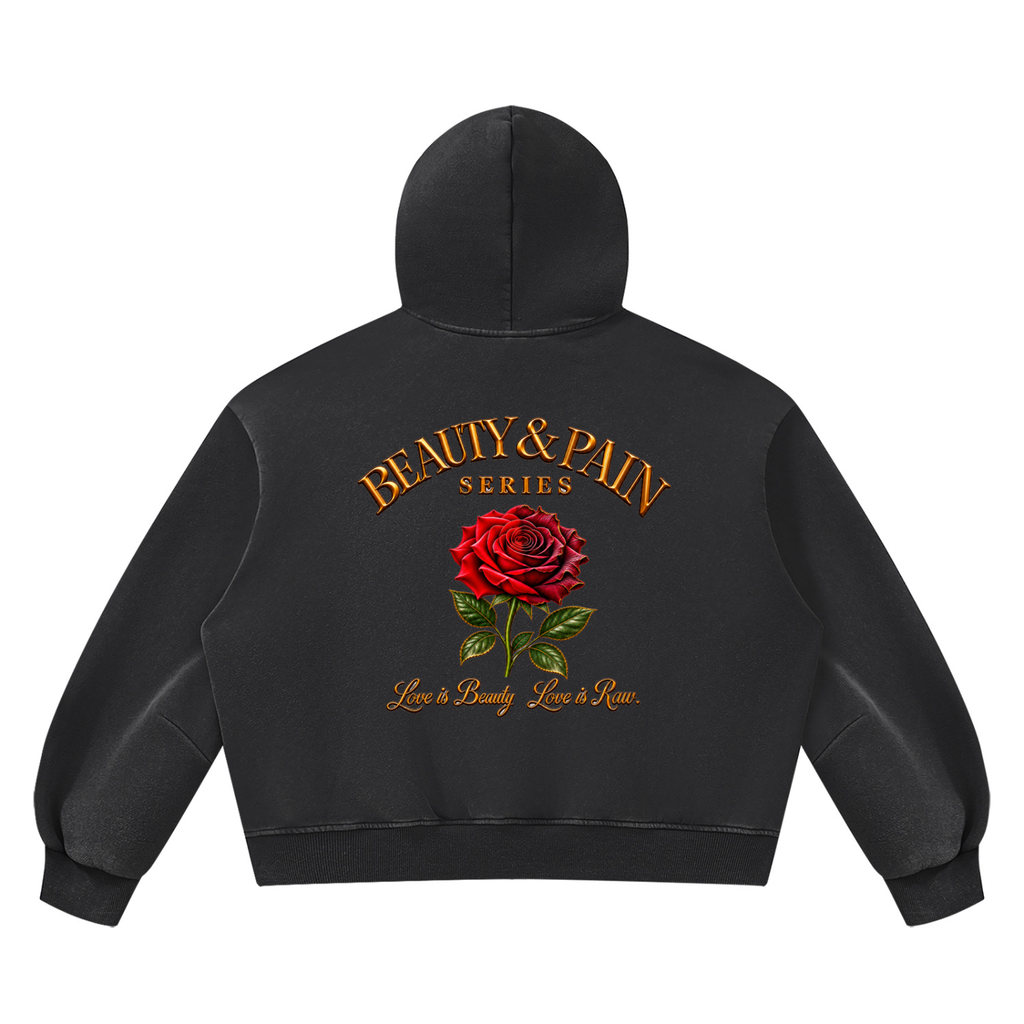Raw Identity Vintage Wash Boxy Fleece Hoodie