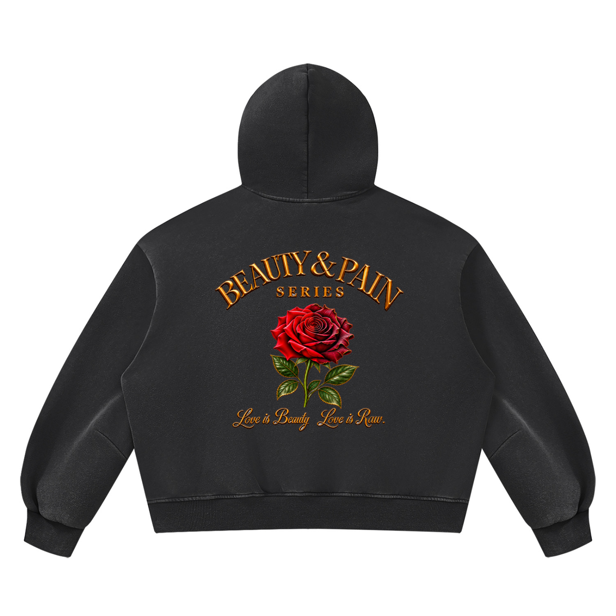 Raw Identity Vintage Wash Boxy Fleece Hoodie