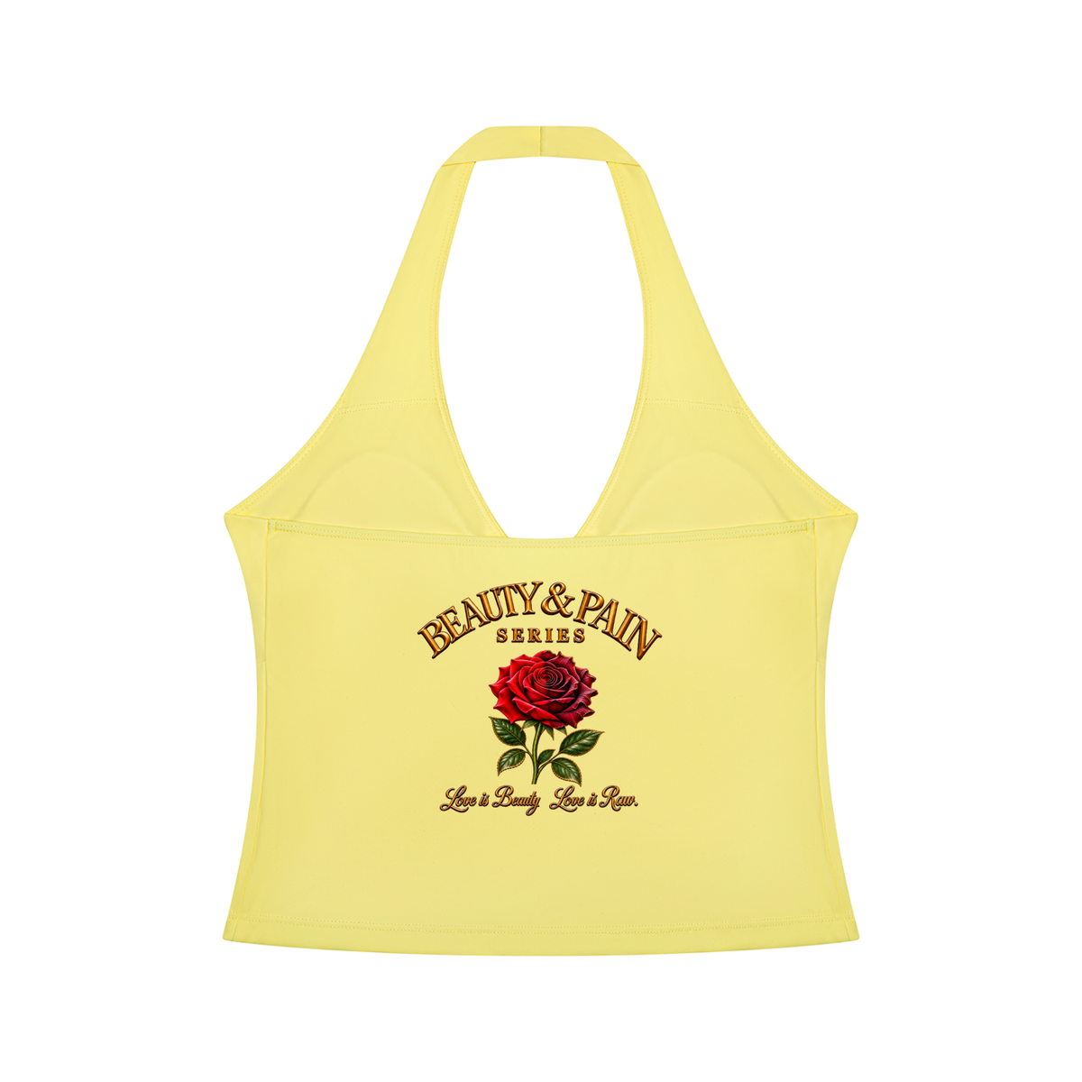 Fearless Bloom Runched Halter Yoga Tank Top