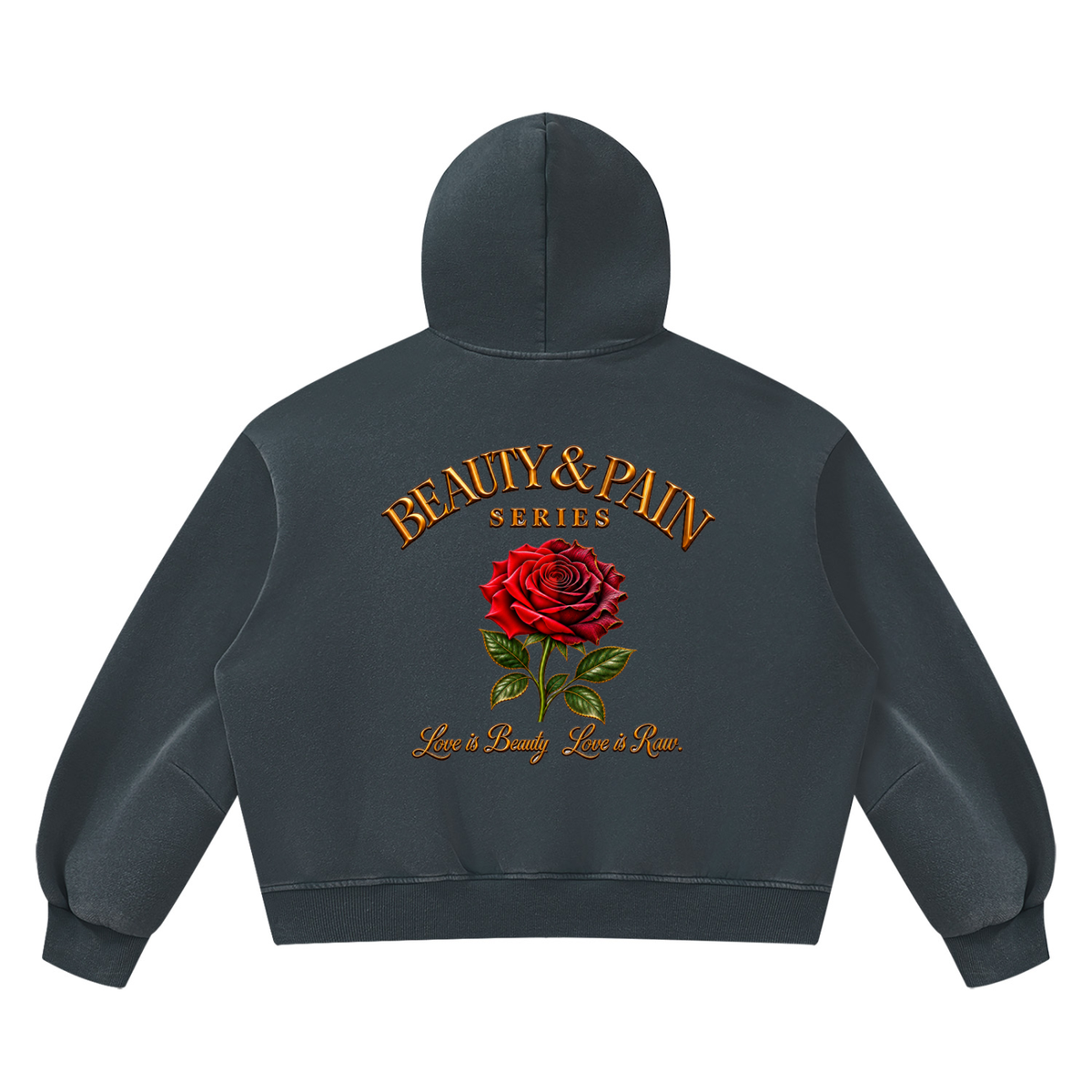 Raw Identity Vintage Wash Boxy Fleece Hoodie