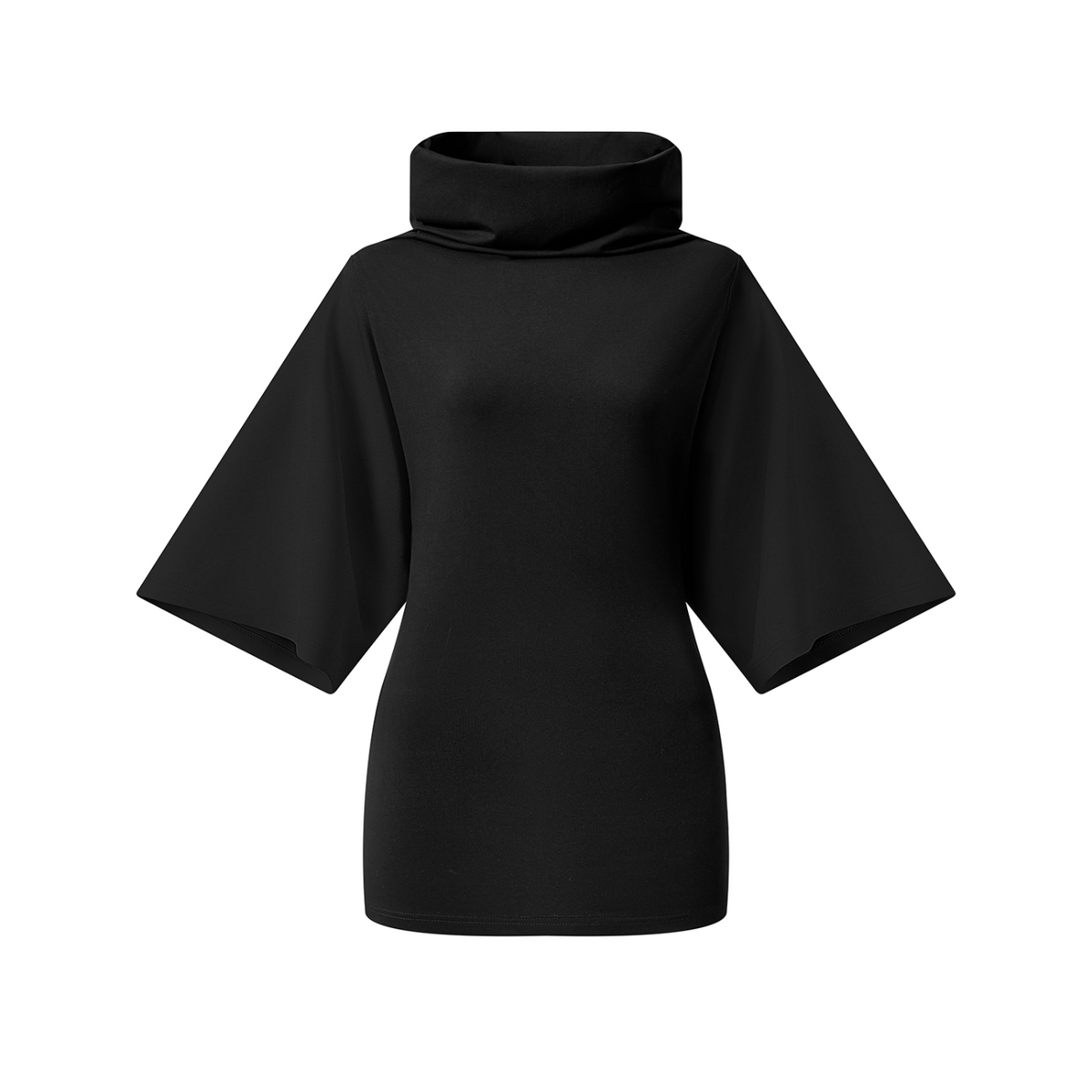 Gracefully Unbothered Batwing Turtleneck Top