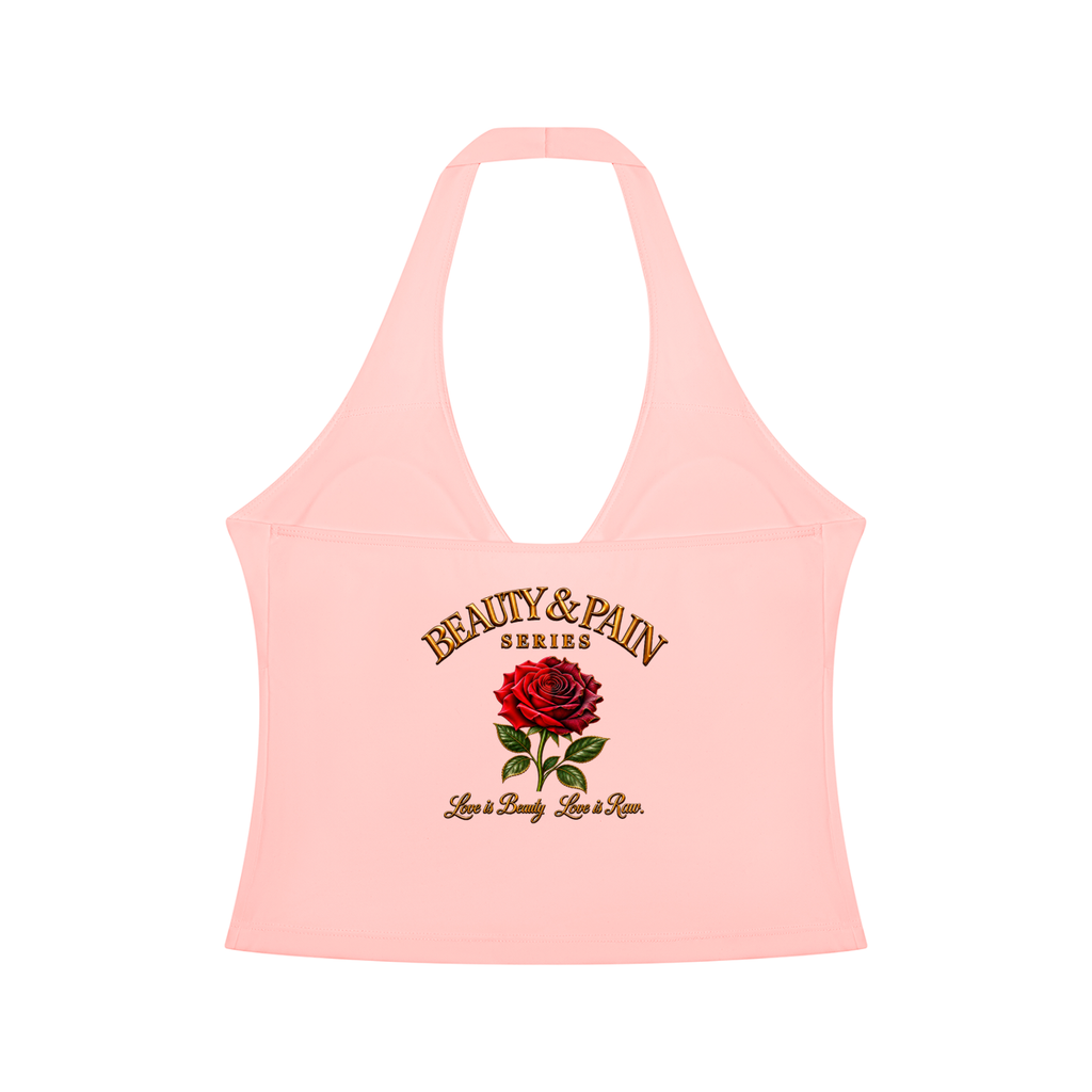 Fearless Bloom Runched Halter Yoga Tank Top