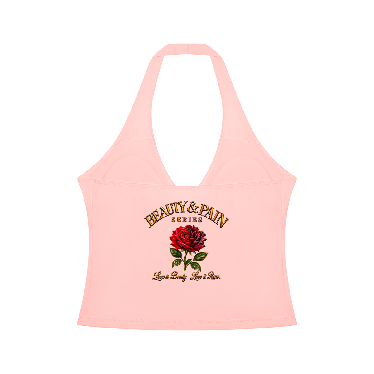 Fearless Bloom Runched Halter Yoga Tank Top