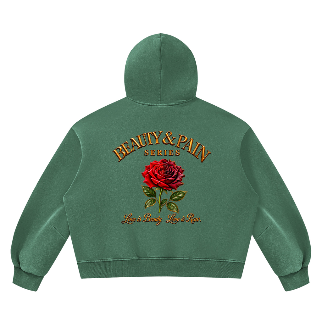 Raw Identity Vintage Wash Boxy Fleece Hoodie