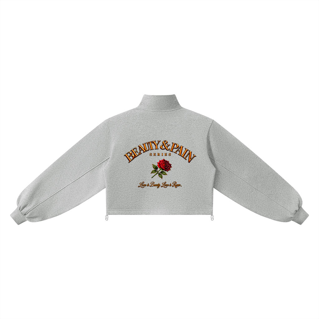 Gracefully Evolved Mock-Neck Quarter-Zip Sweatshirt