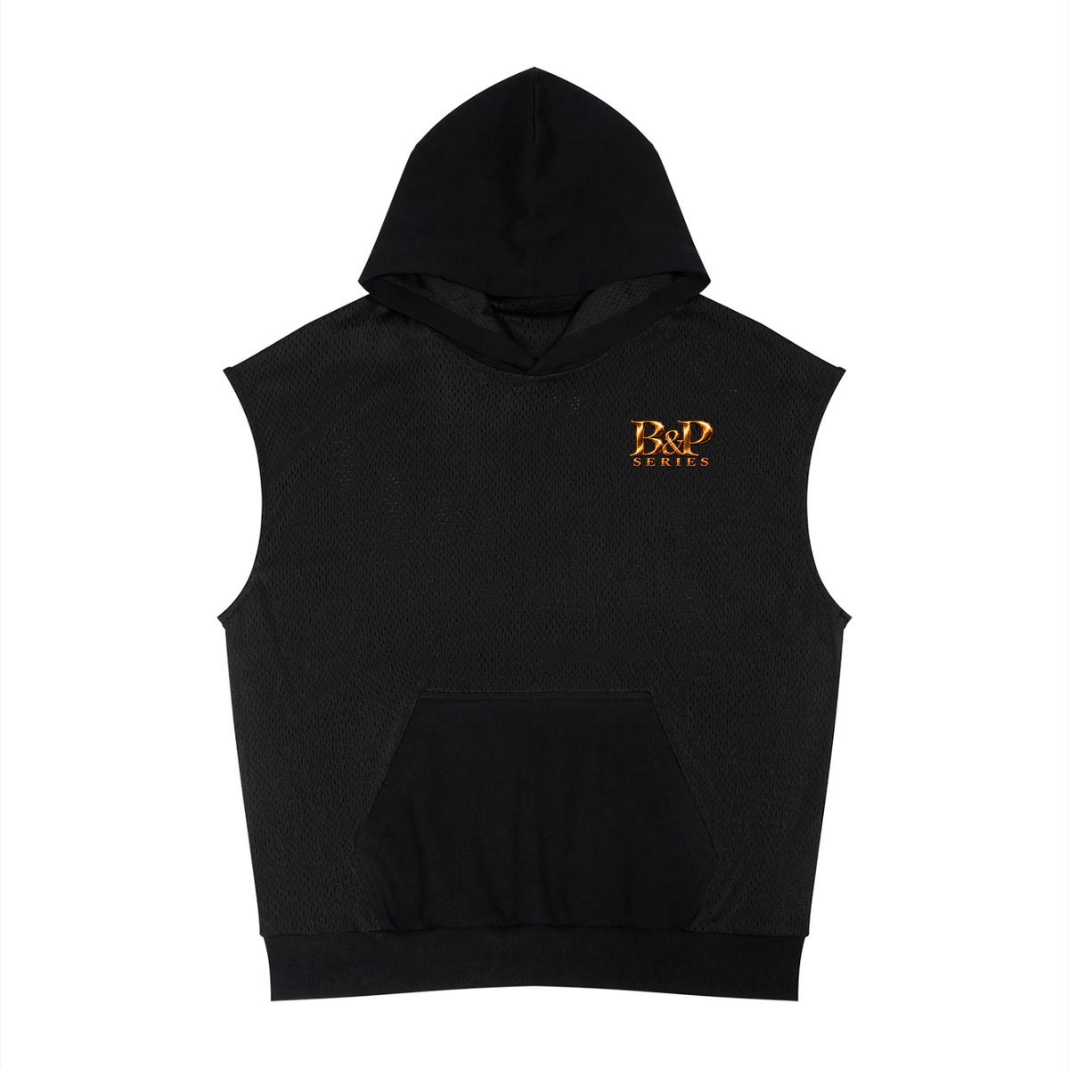 Built Different Panel Mesh Sleeveless Hoodie