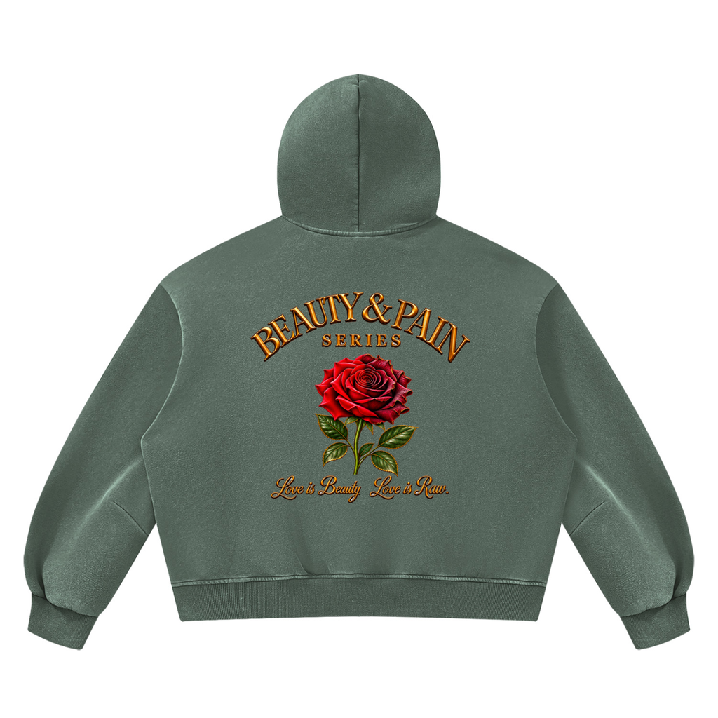 Raw Identity Vintage Wash Boxy Fleece Hoodie