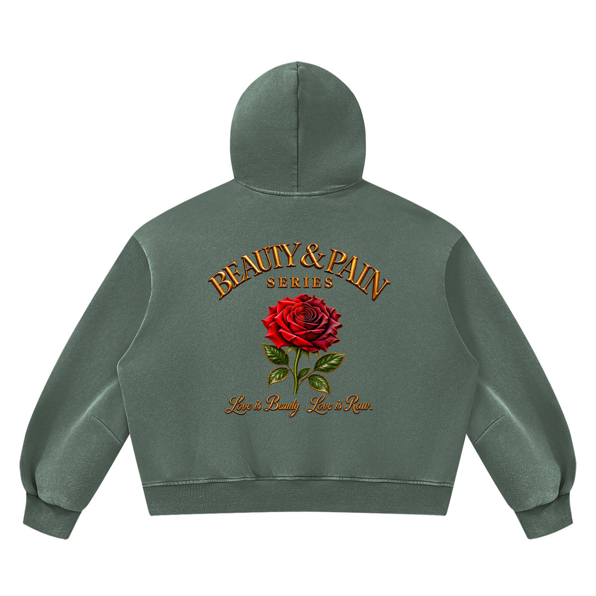 Raw Identity Vintage Wash Boxy Fleece Hoodie