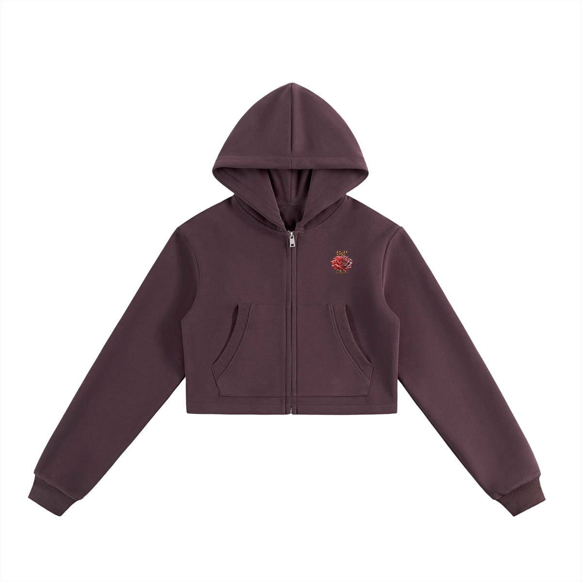 Beautifully Becoming Cropped Zip-Up Hoodie