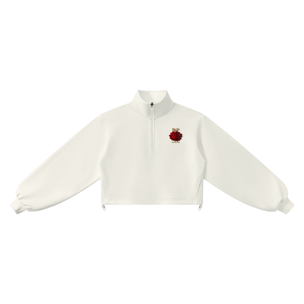 Gracefully Evolved Mock-Neck Quarter-Zip Sweatshirt