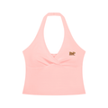 Fearless Bloom Runched Halter Yoga Tank Top