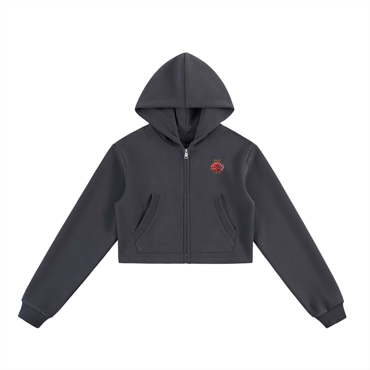 Beautifully Becoming Cropped Zip-Up Hoodie