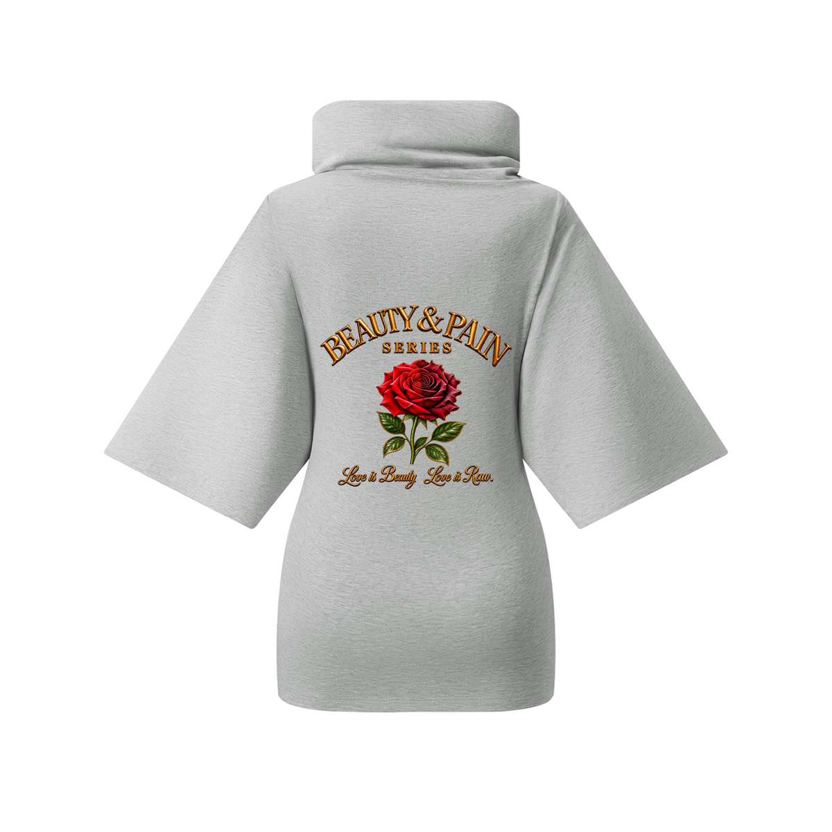 Gracefully Unbothered Batwing Turtleneck Top