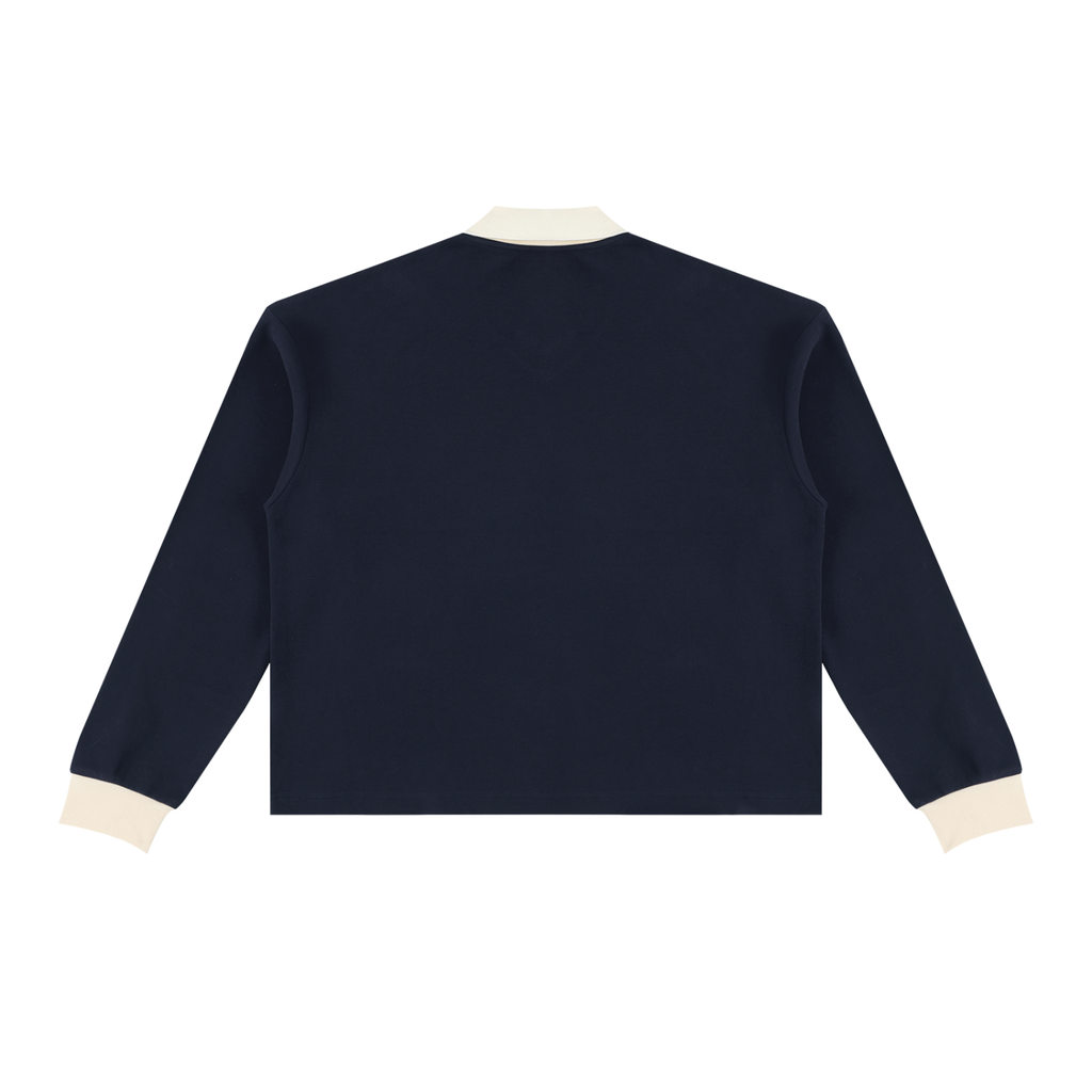 Beyond the Ordinary Color Block Collared Sweatshirt