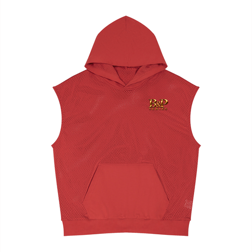 Built Different Panel Mesh Sleeveless Hoodie